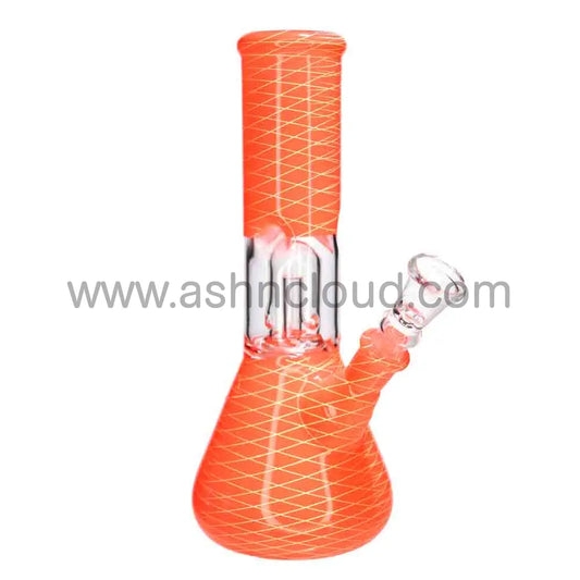 8 in - Beaker Streaky Matte Multicolor Glass Bong