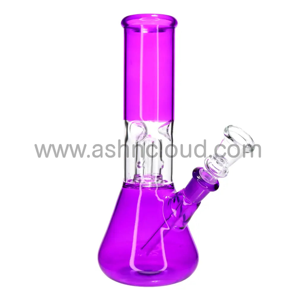 8 in - Beaker Streaky Matte Multicolor Glass Bong