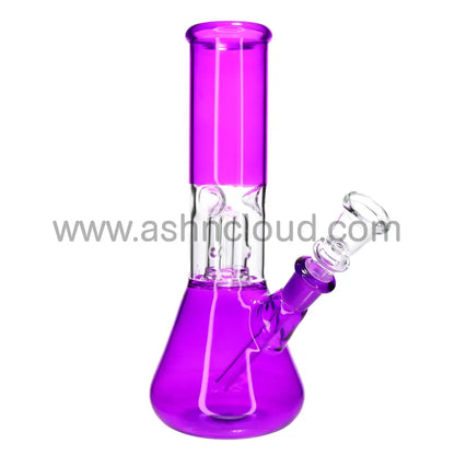 8 in - Beaker Streaky Matte Multicolor Glass Bong
