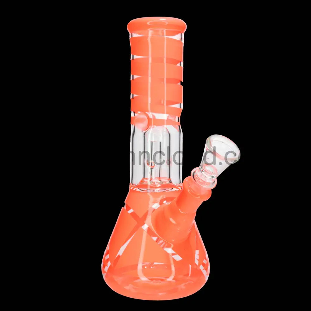 8 in - Beaker Streaky Matte Multicolor Glass Bong