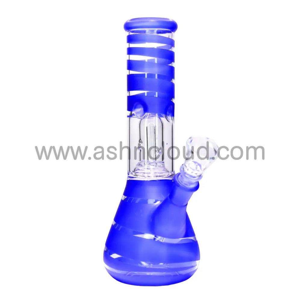 8 In - Beaker Streaky Matte Multicolor Glass Bong