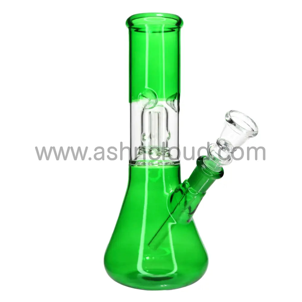 8 in - Beaker Streaky Matte Multicolor Glass Bong
