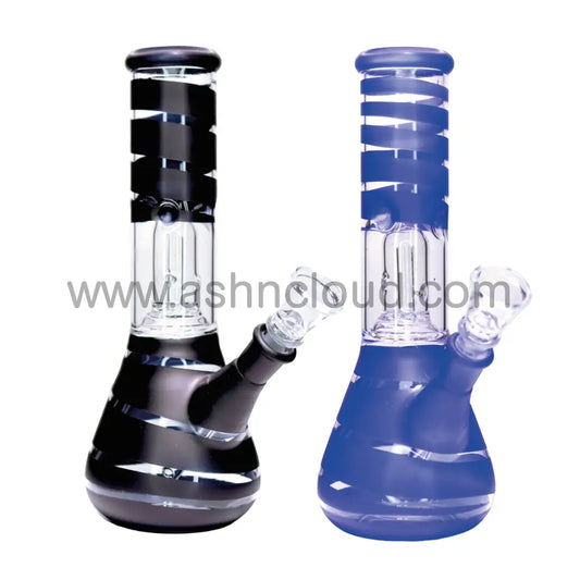 8 In - Beaker Streaky Matte Multicolor Glass Bong