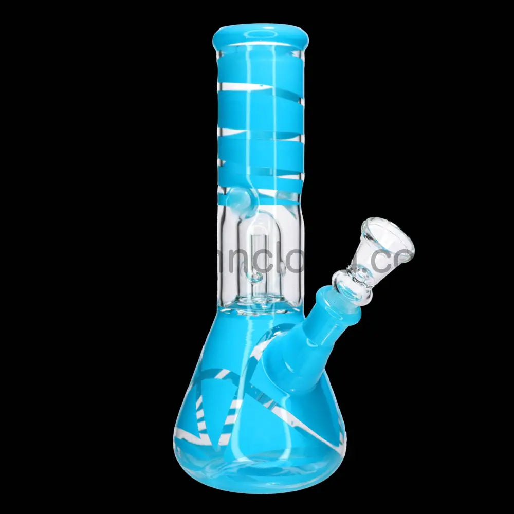 8 in - Beaker Streaky Matte Multicolor Glass Bong
