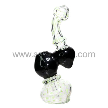 8 In - Clear Polka Dots Color Glass Bubbler