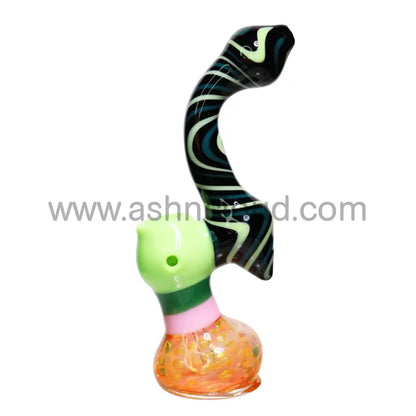 8 In - Crazy Sleeks Body Slime Color Bowl Glass Bubbler