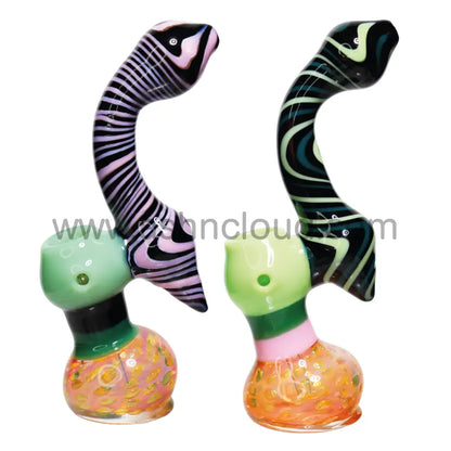 8 In - Crazy Sleeks Body Slime Color Bowl Glass Bubbler