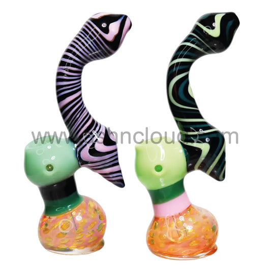 8 In - Crazy Sleeks Body Slime Color Bowl Glass Bubbler