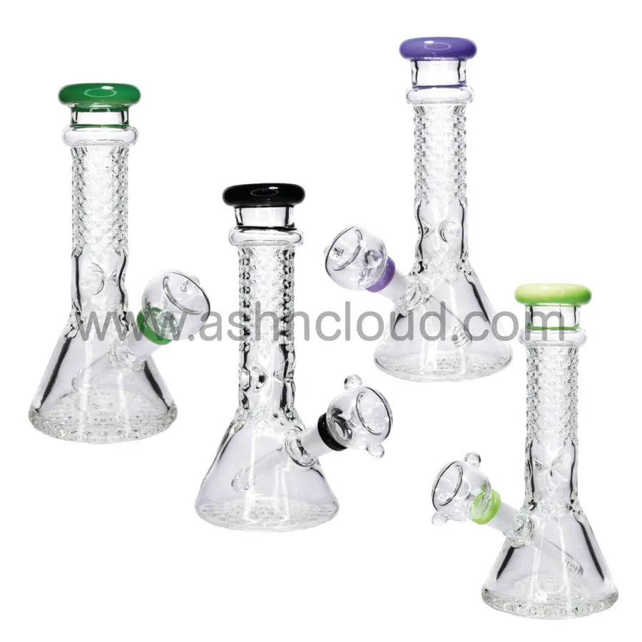 8 Inch Diamond Beaker Glass Bong