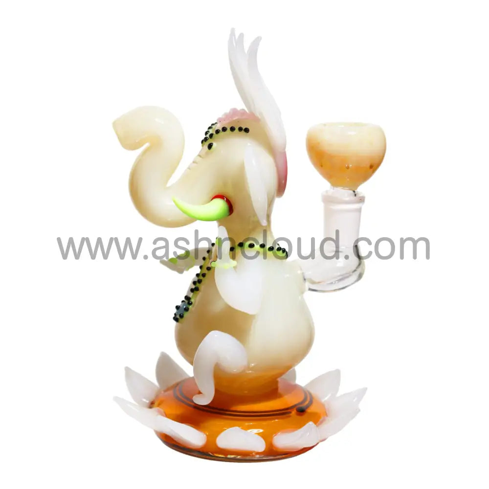 8 In - Fancy Monster Elephant Glass Bubbler