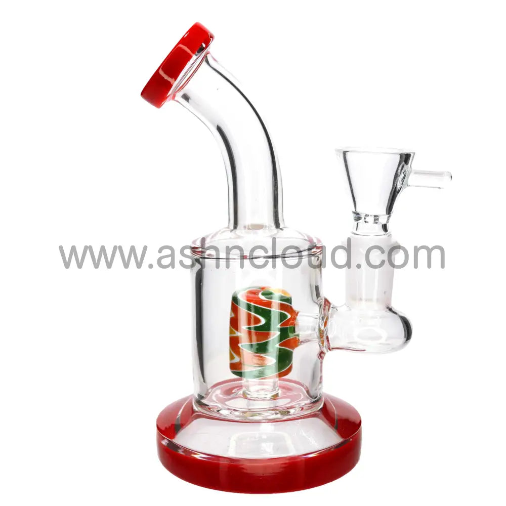 8 in -Glass Bong Classic Perc Wig Wag