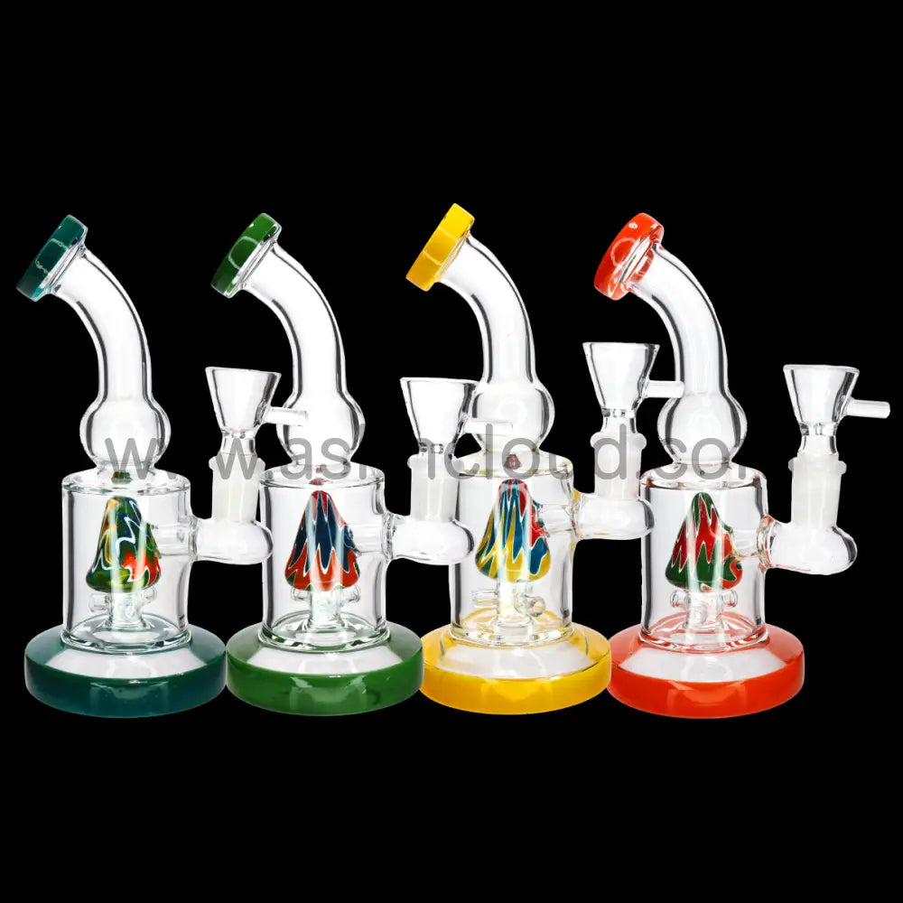 8 in -Glass Bong Classic Perc Wig Wag