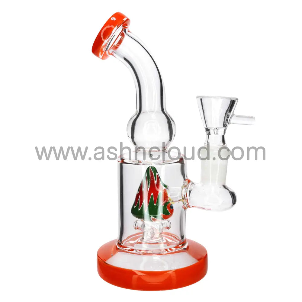 8 in -Glass Bong Classic Perc Wig Wag