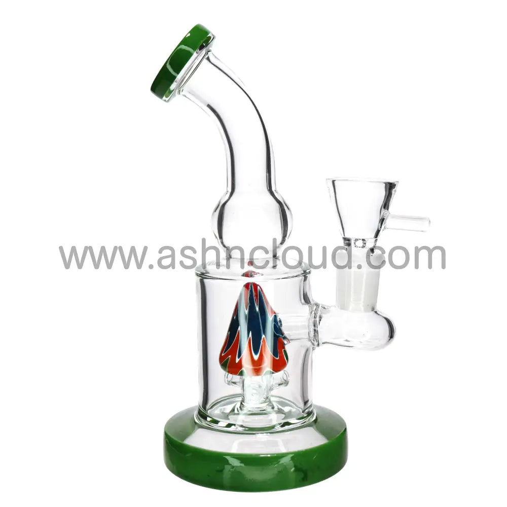 8 in -Glass Bong Classic Perc Wig Wag