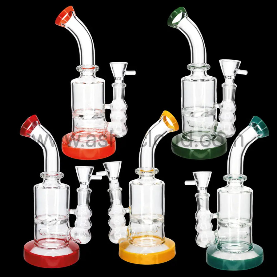 8 Inch Classic Twist Perc Glass Bong