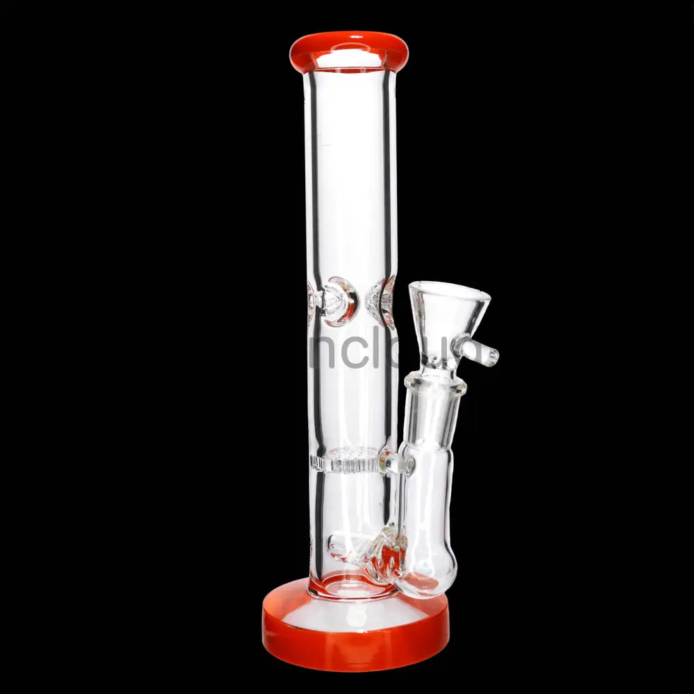 8 in - Glass Bong Straight 1 Honeycomb One Color Top