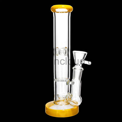 8 in - Glass Bong Straight 1 Honeycomb One Color Top