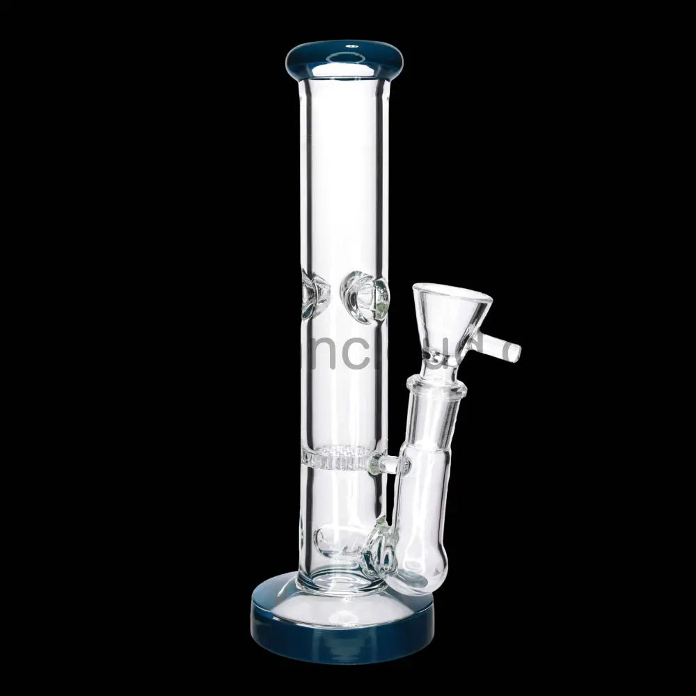 8 in - Glass Bong Straight 1 Honeycomb One Color Top