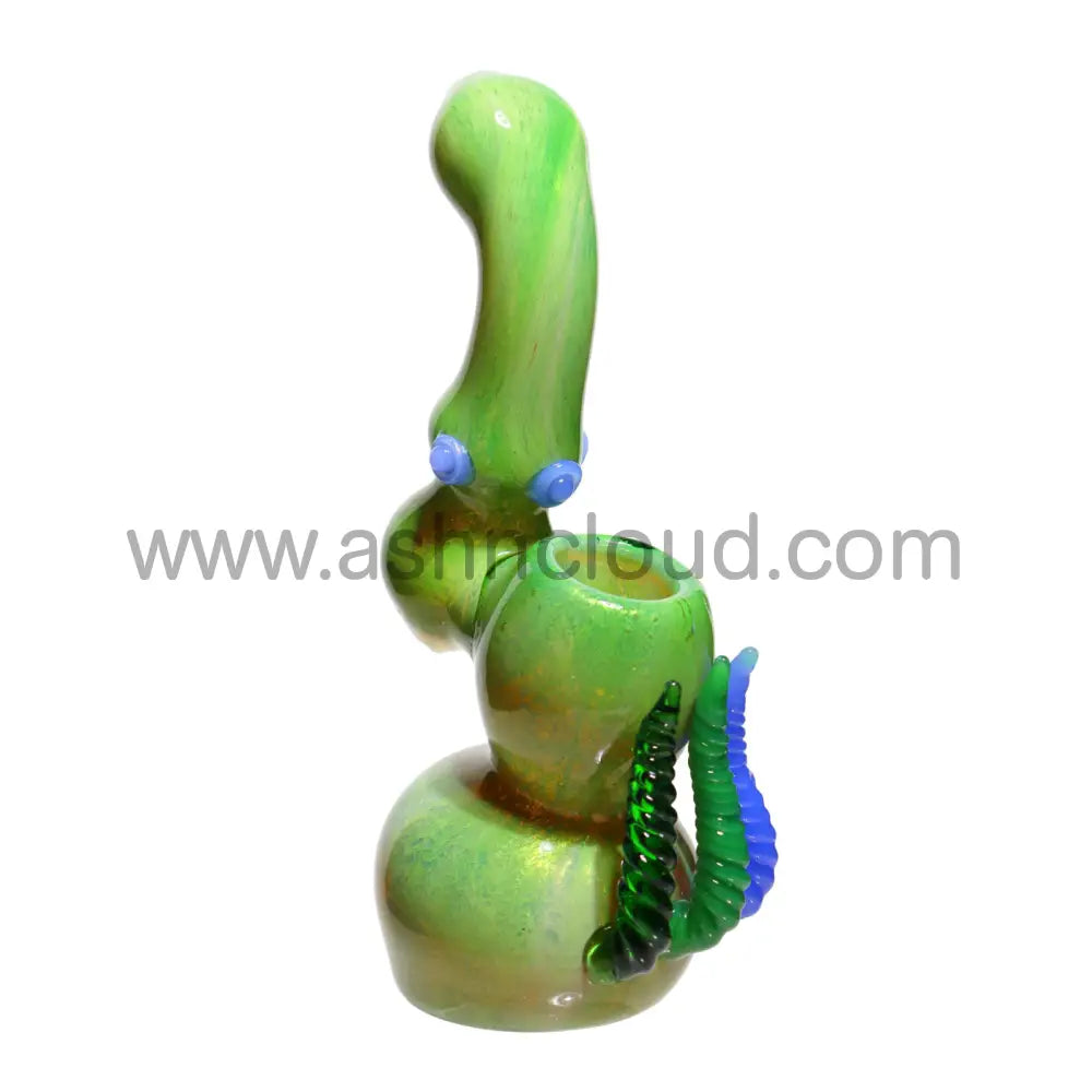 8 In - Green/Blue Bubbler Fancy Glass