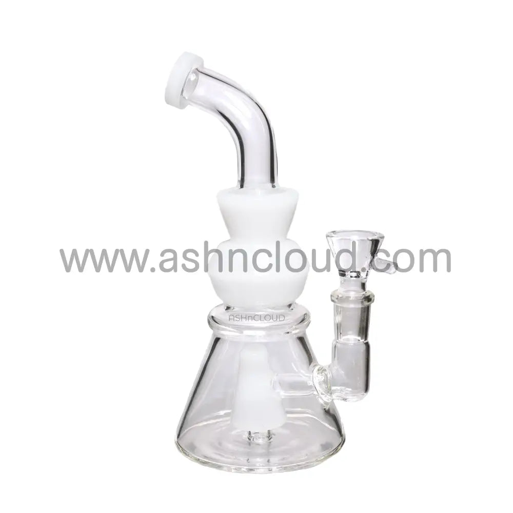8 In - Handle Perc One-Tone Glass Mini Bong