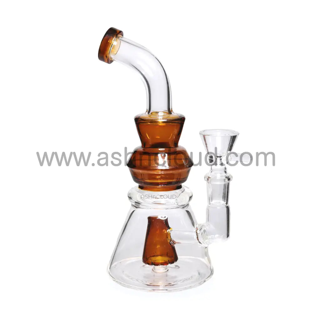 8 In - Handle Perc One-Tone Glass Mini Bong