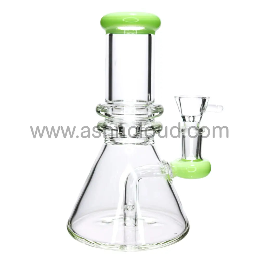 8 In - Heavy Glass Slime One Tone Beaker Bong Clear