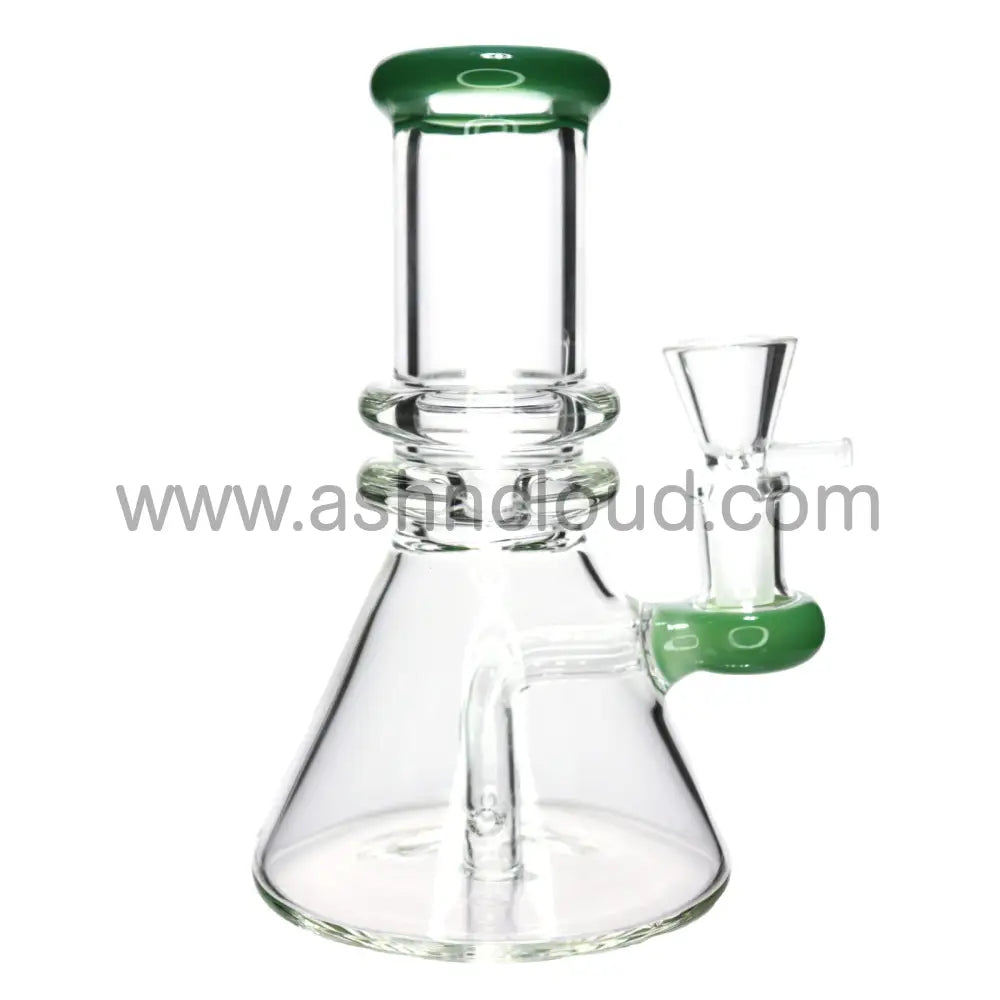 8 In - Heavy Glass Slime One Tone Beaker Bong Clear