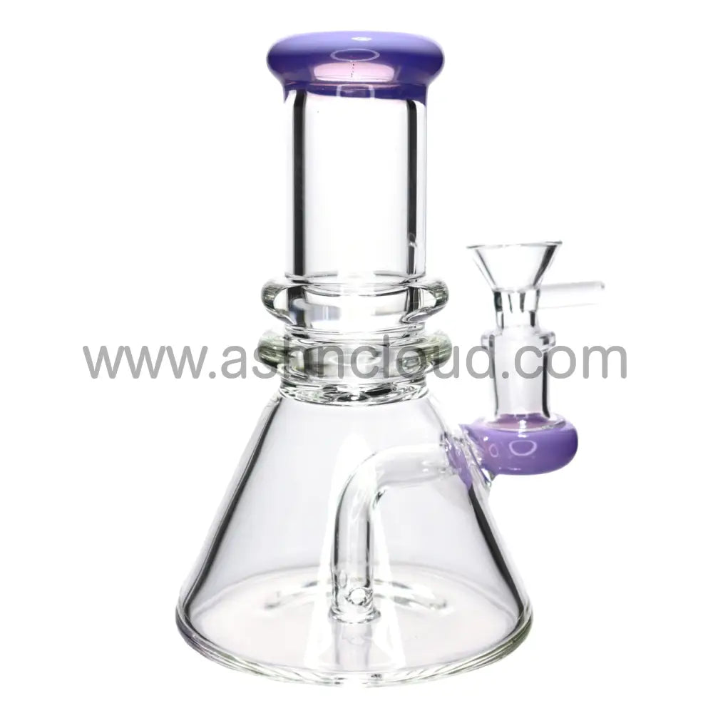 8 In - Heavy Glass Slime One Tone Beaker Bong Clear