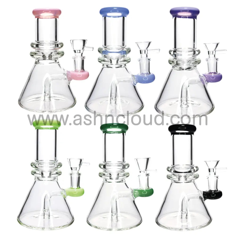 8 In - Heavy Glass Slime One Tone Beaker Bong Clear