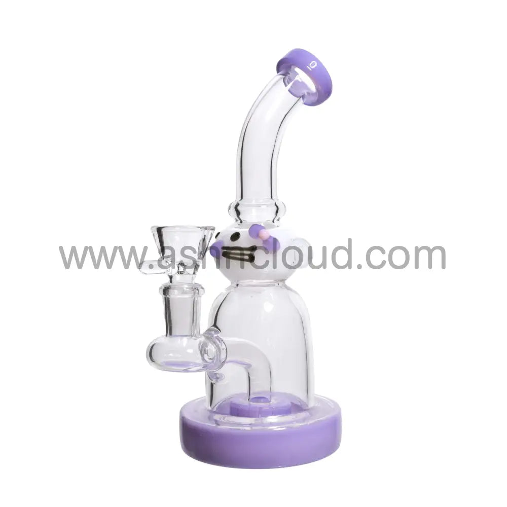 8 In - Kitten Handle Slime Colors Mini Glass Bong