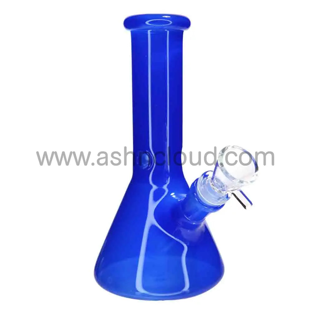 8 in - Milky Glass Beaker Bong