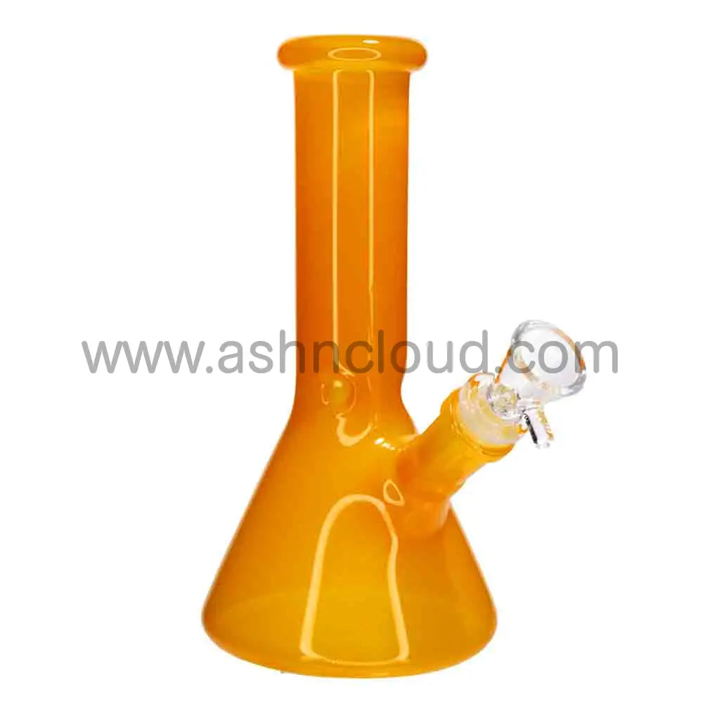 8 in - Milky Glass Beaker Bong