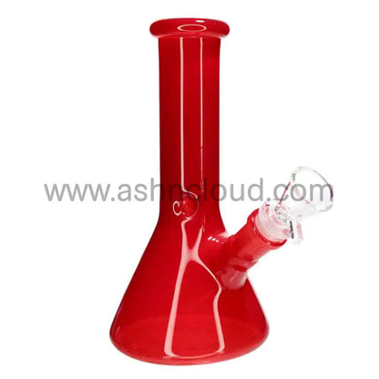 8 in - Milky Glass Beaker Bong
