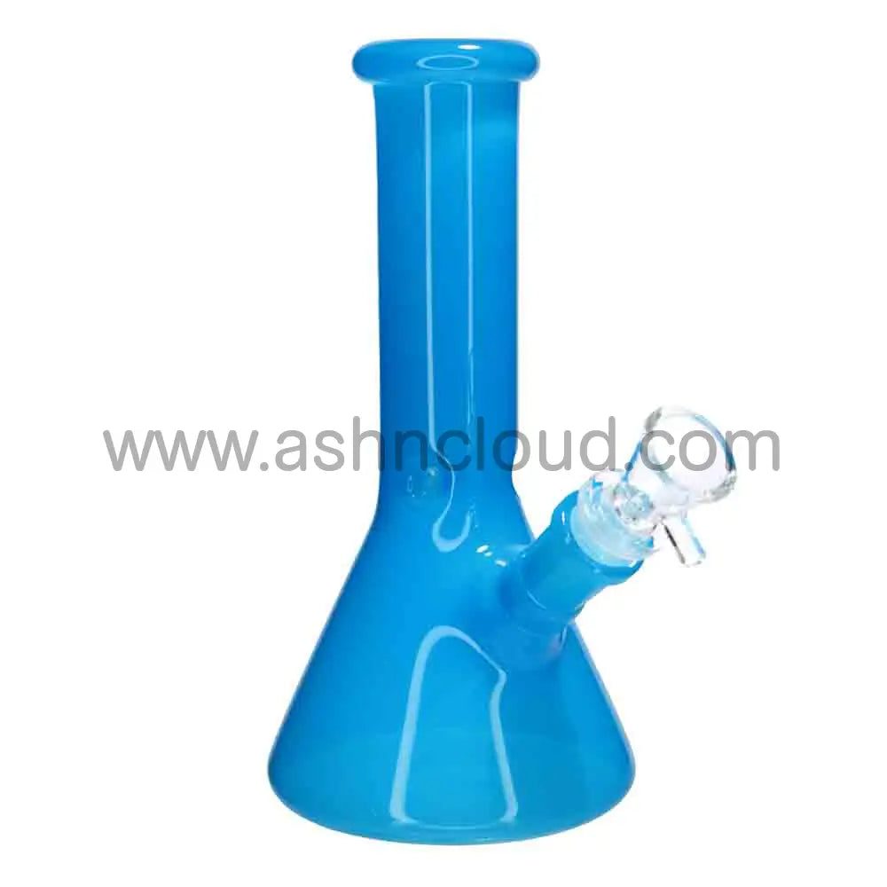 8 in - Milky Glass Beaker Bong