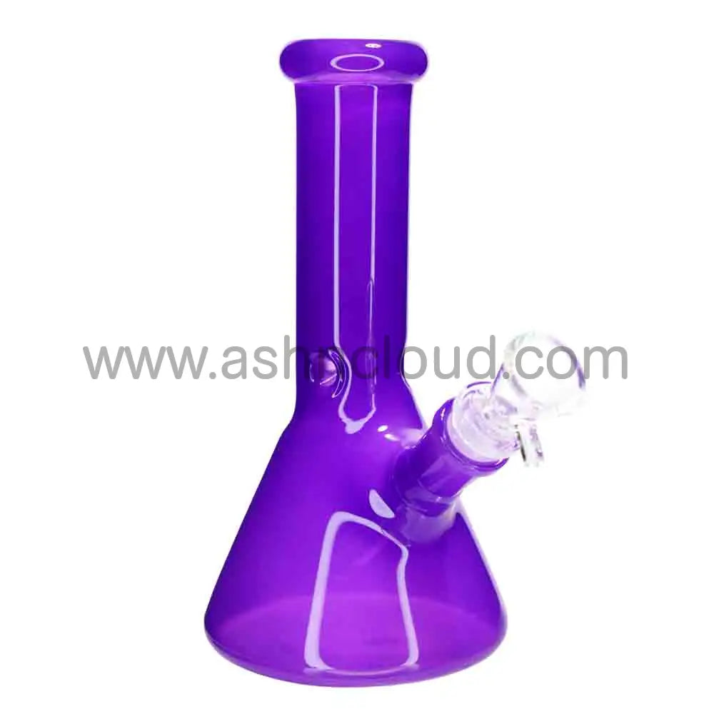 8 in - Milky Glass Beaker Bong
