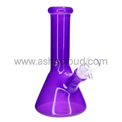 8 in - Milky Glass Beaker Bong