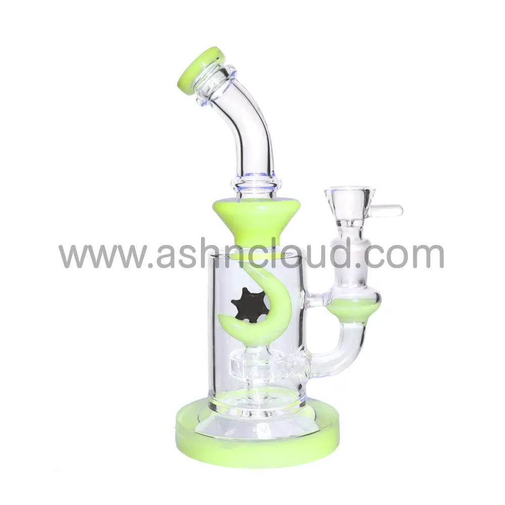 8 In - Mini Moon Glass Bong Bent Neck