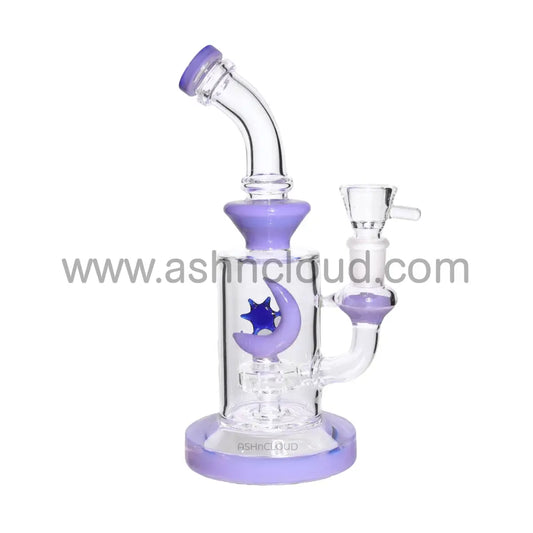 8 In - Mini Moon Glass Bong Bent Neck
