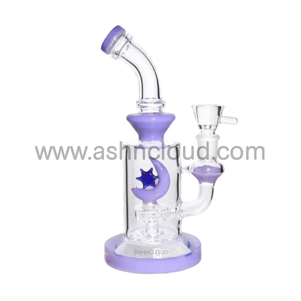 8 In - Mini Moon Glass Bong Bent Neck