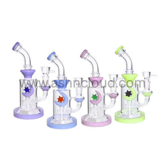 8 In - Mini Moon Glass Bong Bent Neck