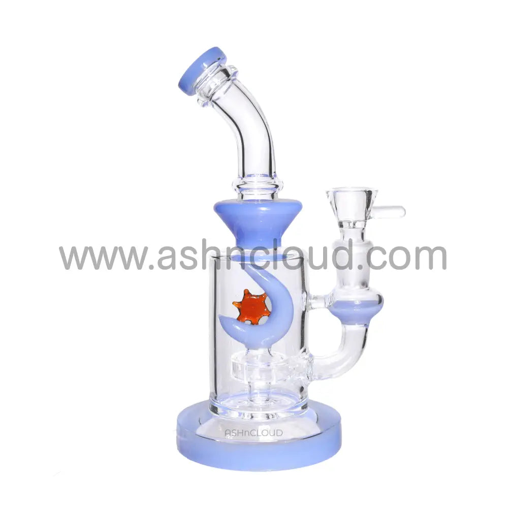 8 In - Mini Moon Glass Bong Bent Neck