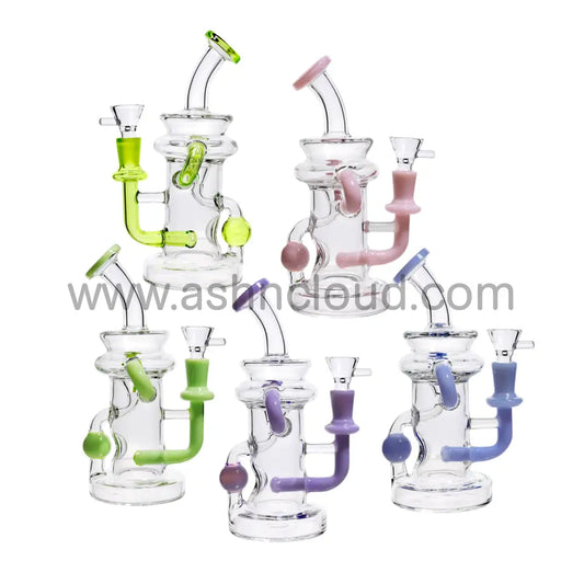 8 In - Mini Recycler Slime Colors Glass