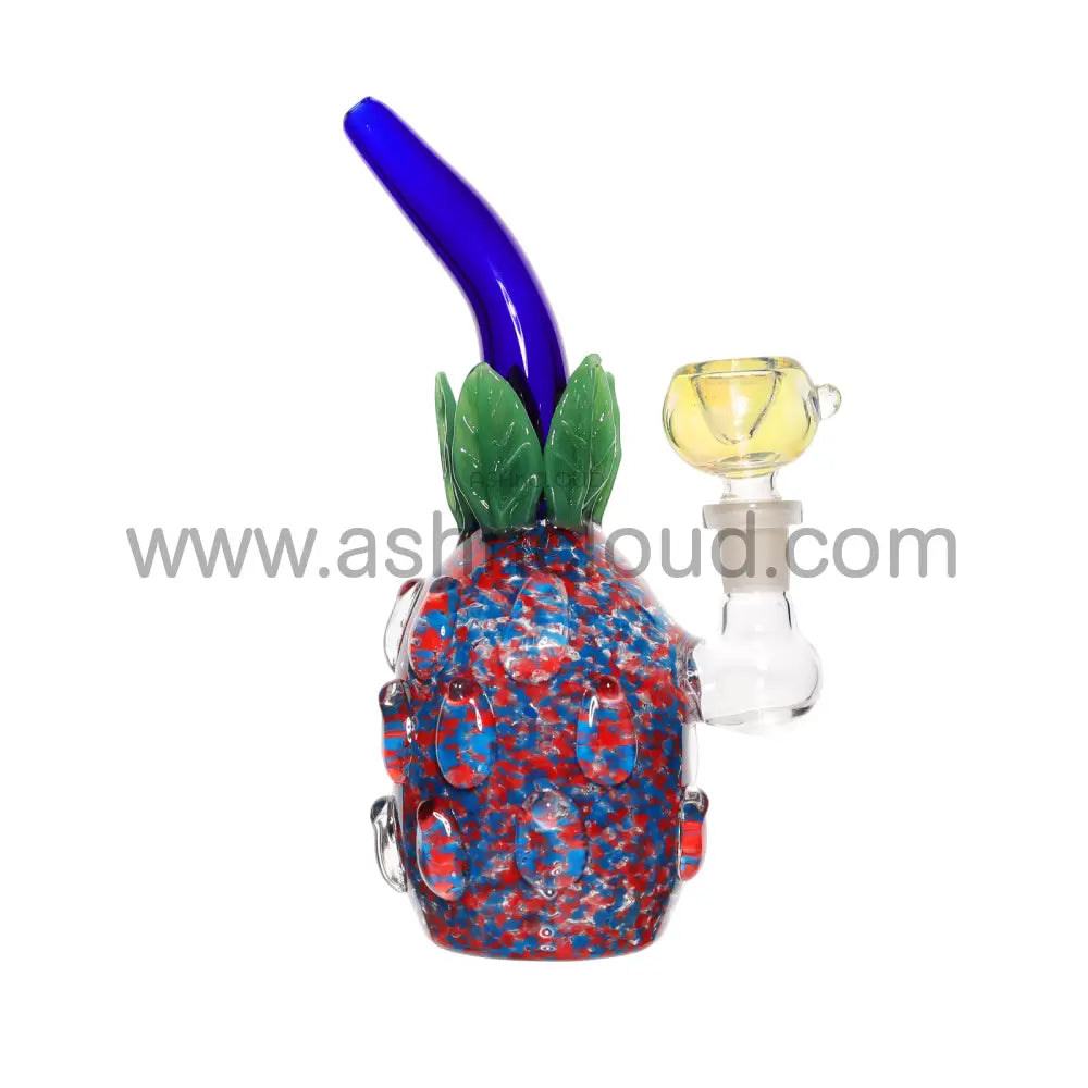 8 In - Multicolor Pineapple Glass Bong