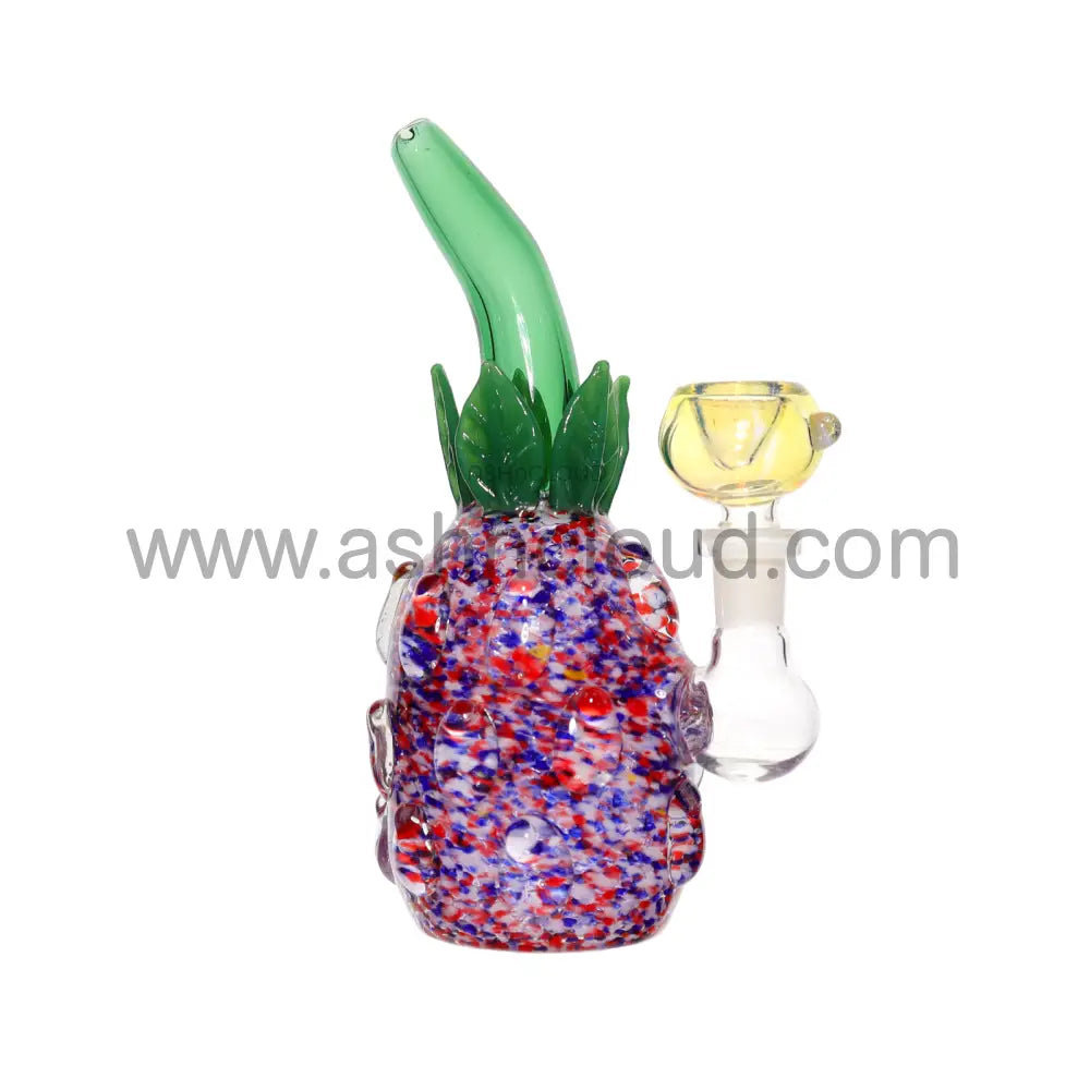 8 In - Multicolor Pineapple Glass Bong