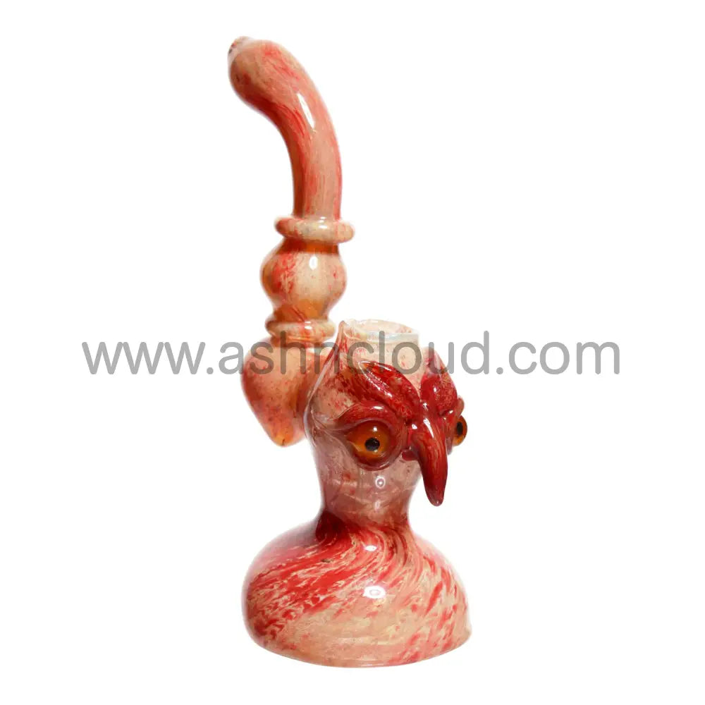 8 In - Owl Fancy Glass Bubbler