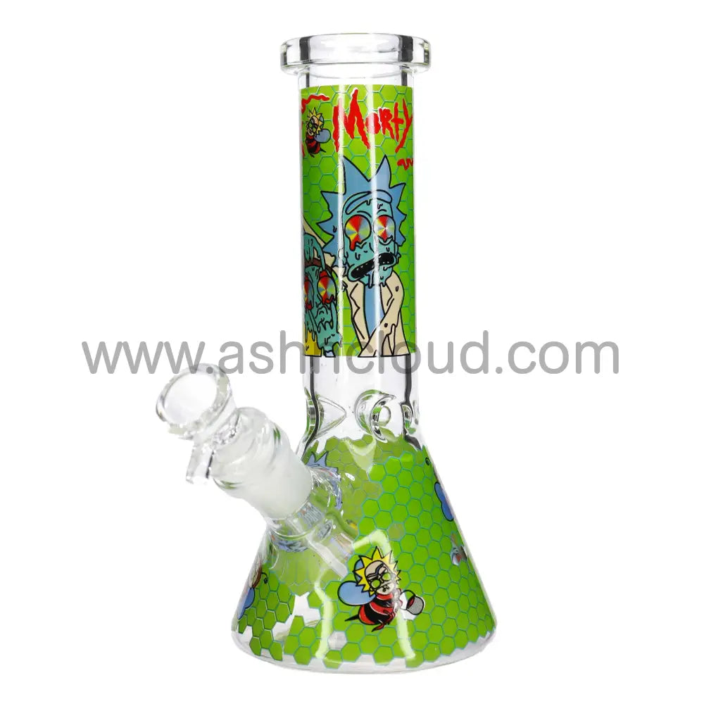 8 in - R&M Beaker Glass Bong Honey
