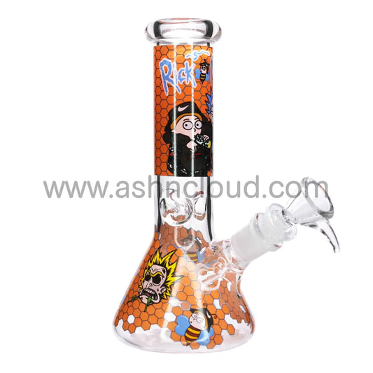8 in - R&M Beaker Glass Bong Honey