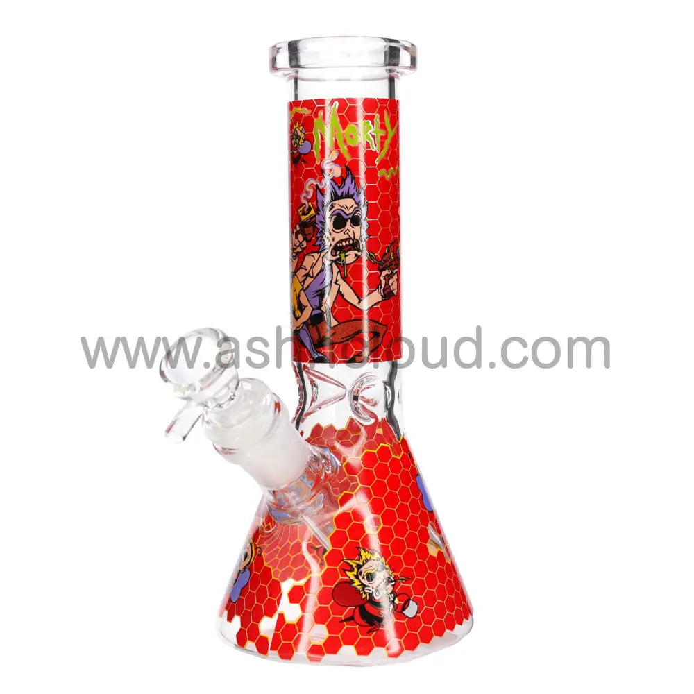 8 in - R&M Beaker Glass Bong Honey
