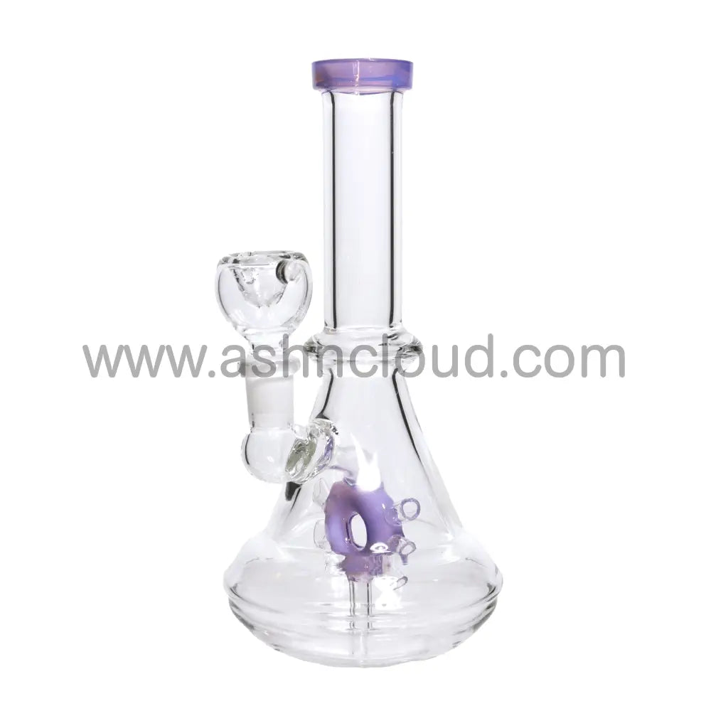 8 In - Ring Perc Color Glass Bong