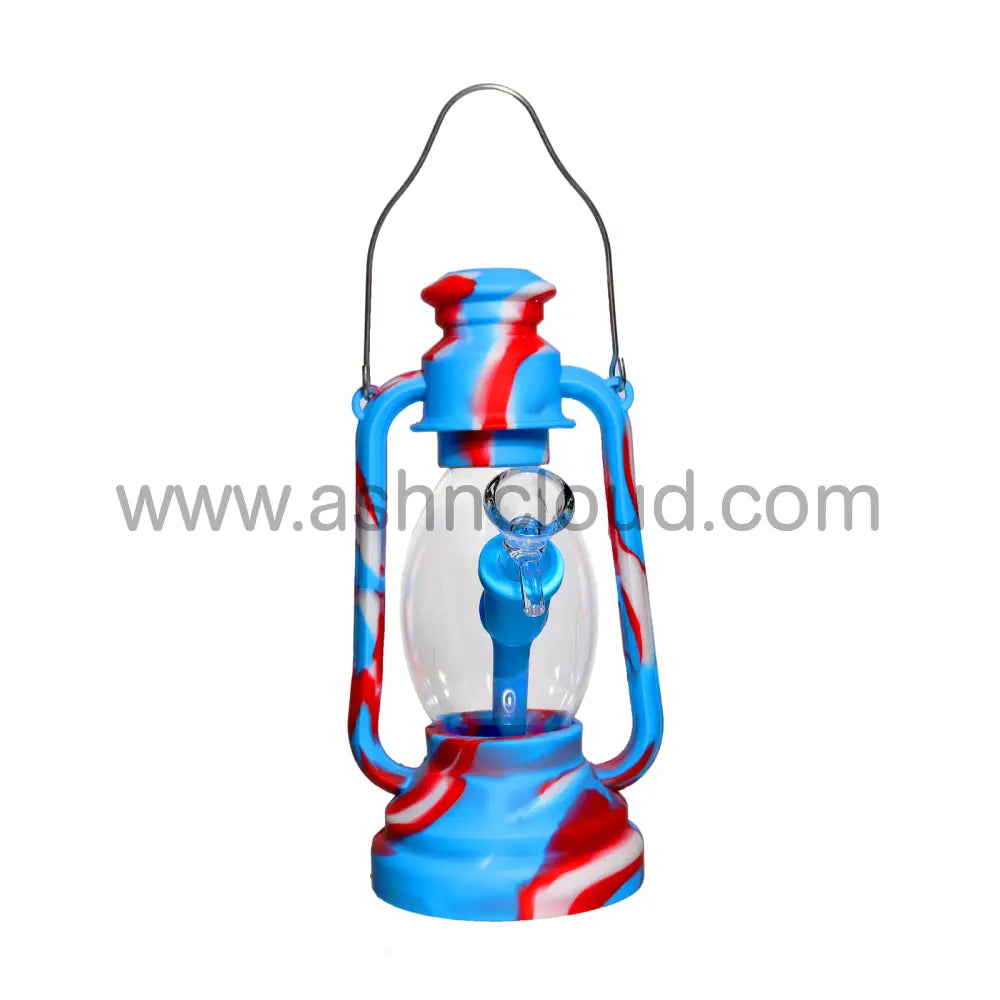 8 In - Silicone/Glass Lantern Multicolor Bong